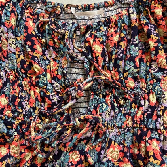 Free People Womens Show Me Loe Floral Square Neck Romper - Picture 4 of 8